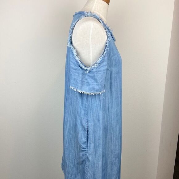 Saks Fifth Avenue Shoulderless Frayed Hem Dress - Picture 4 of 6